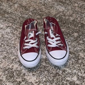 Women’s red All Star Converse, size 6